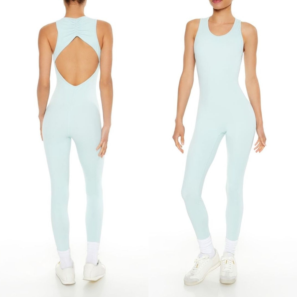 ☆Forever 21 Light Blue Sleeveless Activewear Jumpsuit☆ - Picture 3 of 4